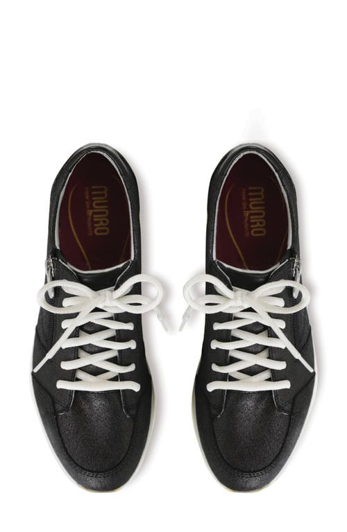 Shop Munro Sutton Sneaker In Black Metallic