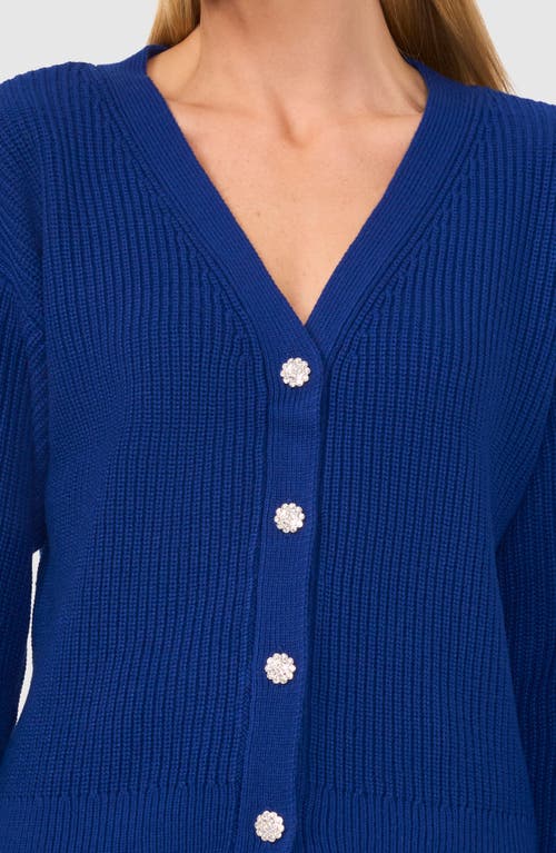 Halogenr Halogen(r) Embellished Button Cardigan In Twilight Blue