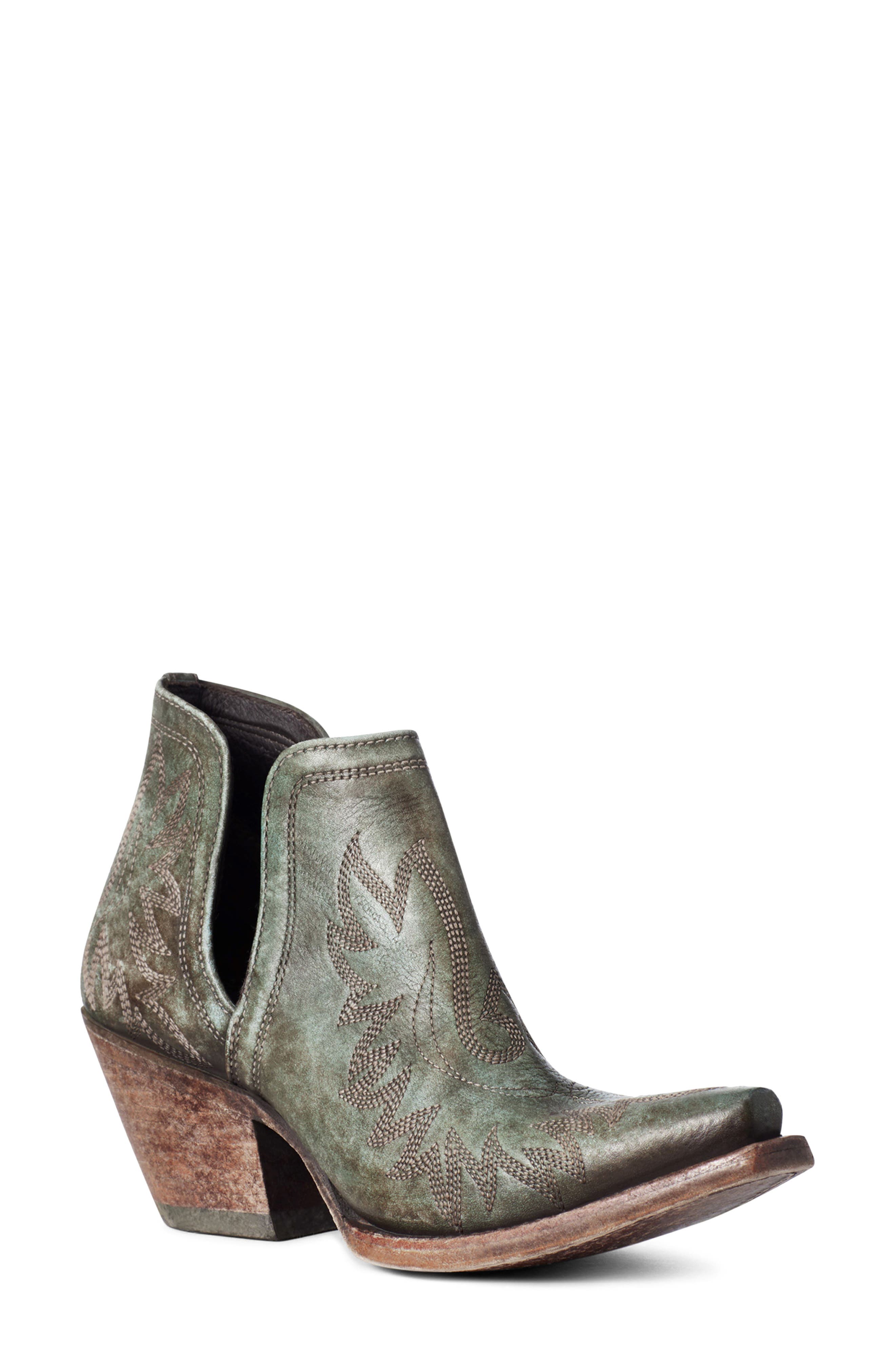 turquoise western booties