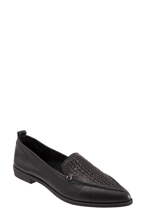 Bueno Blazey Pointed Toe Flat Black Leather at Nordstrom,