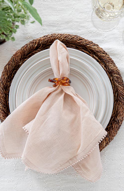Juliska Berry Trim Blush Napkin, Set Of 4 In Blush