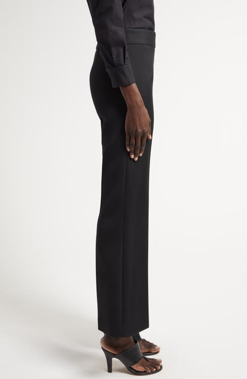 Shop The Row Jago Crop Wool Flare Trousers In Black