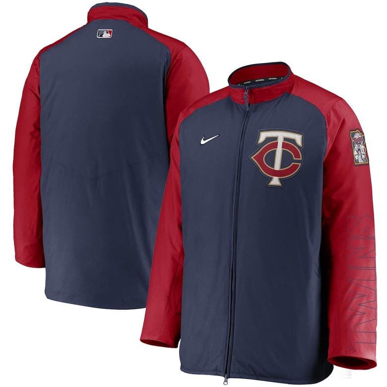 Minnesota Twins Nike Authentic Collection Dugout Full-Zip Jacket - Navy/Red