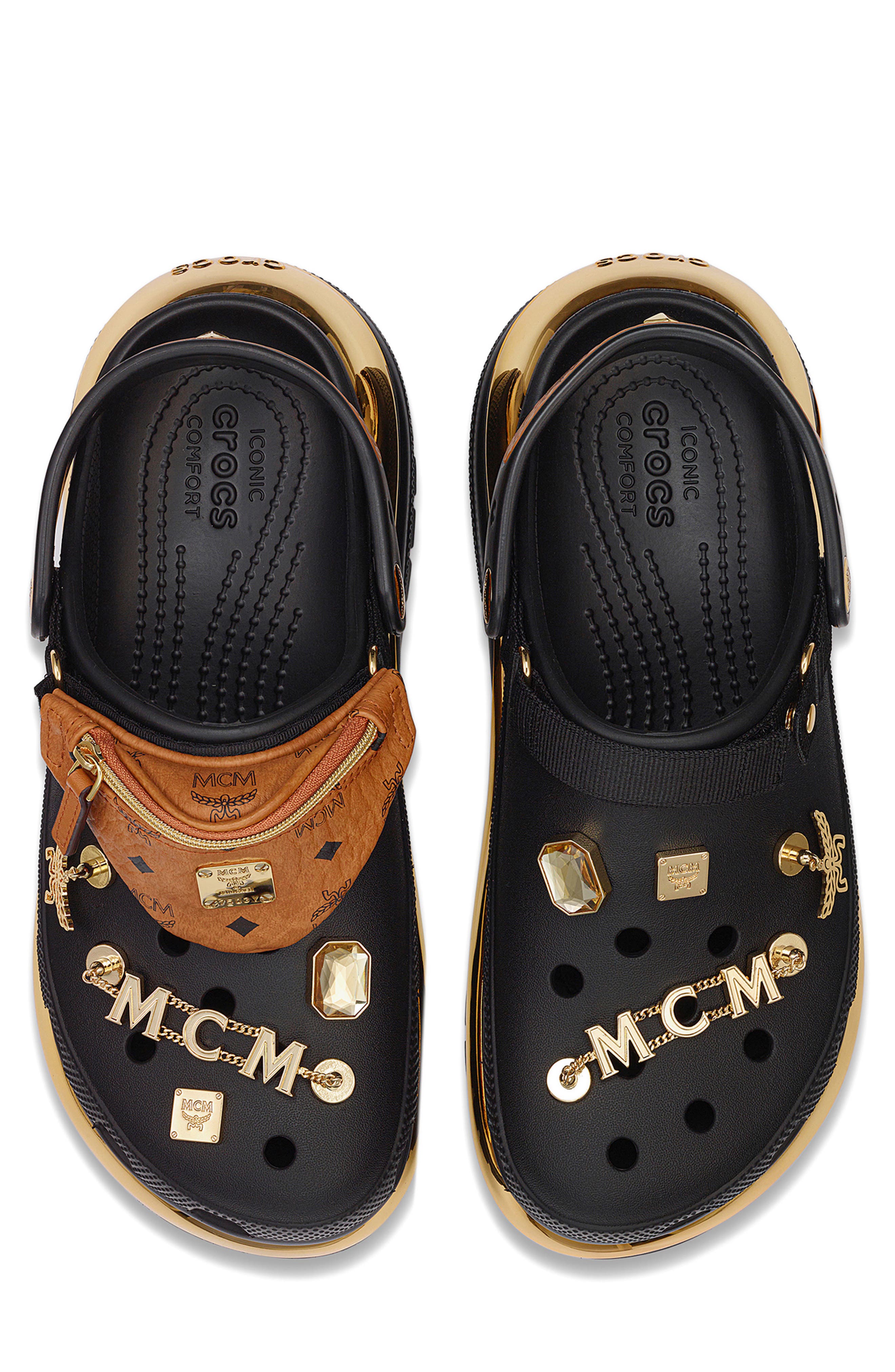 MCM CROCS x MCM Limited Edition Mega Crush Platform Clog in Black