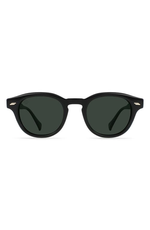 Raen Kostin Round Polarized Square Sunglasses In Recycled Black/green Polar