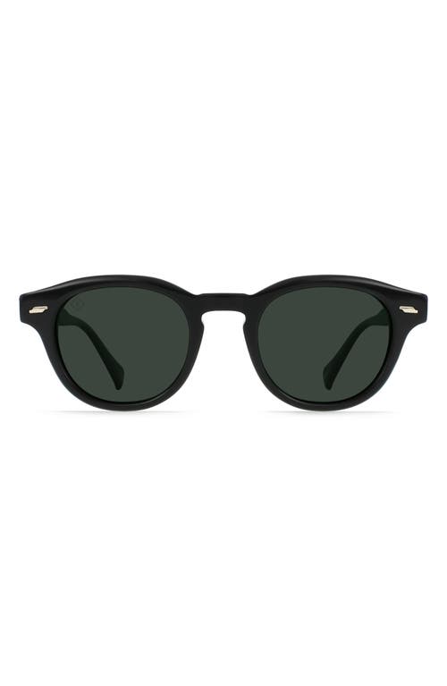 Raen Kostin Round Polarized Square Sunglasses In Recycled Black/green Polar