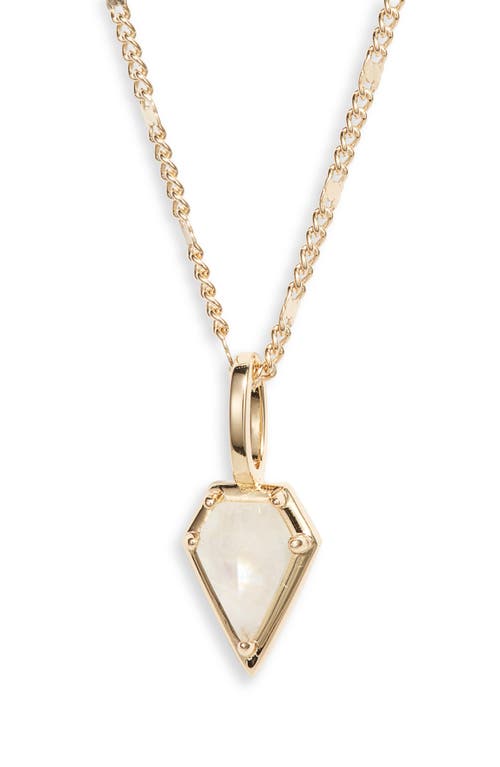 Marlowe Moonstone Charm Necklace in Gold