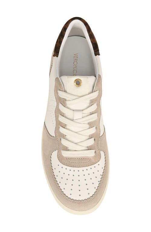 Veronica Beard Lennox Sneaker In White/leopard