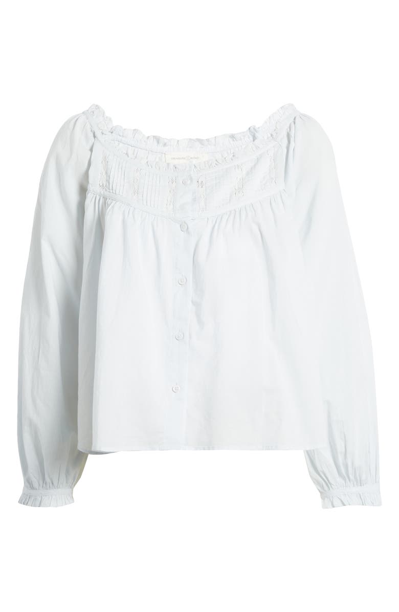 Treasure & Bond Ruffle & Lace Cotton Top | Nordstrom