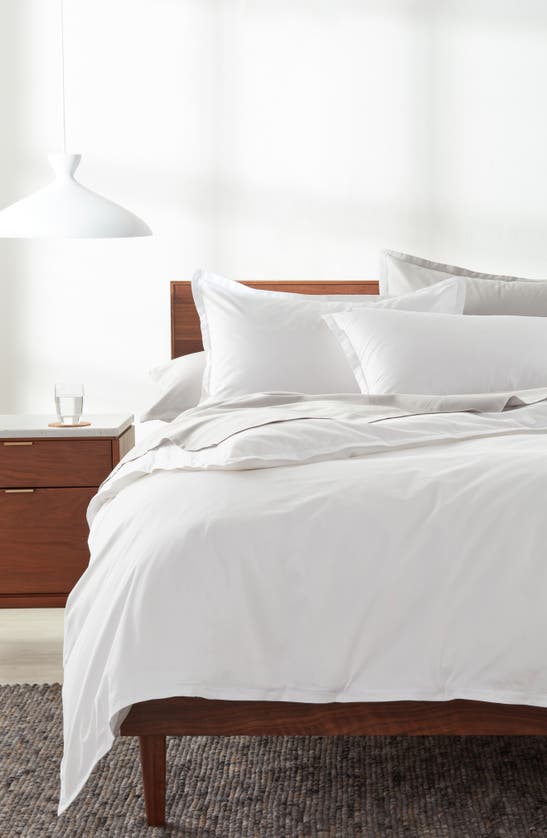 Shop Nordstrom 400 Thread Count Organic Cotton Sateen Duvet Cover & Shams Set In White