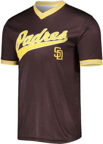 Men's Stitches White San Diego Padres Cooperstown Collection Wordmark  V-Neck Jersey