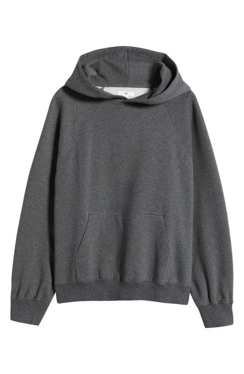 Shop Bp. Fleece Detail Oversize Raglan Hoodie In Grey Medium Charcoal Heather