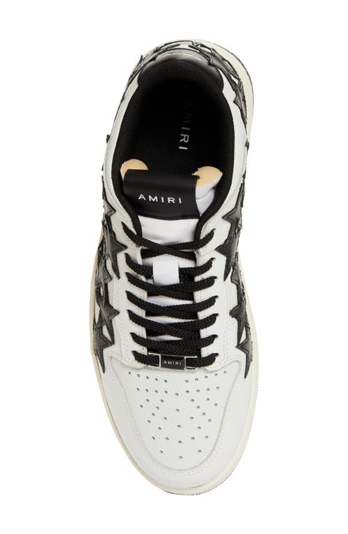 Amiri Stars Low Sneakers In White Leather In White/black