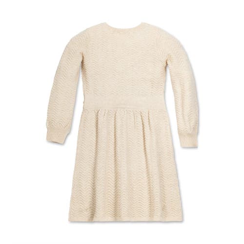 Hope & Henry Baby Girls' Organic Balloon Sleeve Sweater Dress, Infant In Light Oatmeal Heather
