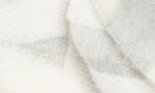 Acne Studios Veda Buffalo Plaid Wool Blend Fringe Scarf In Grey/dark Grey