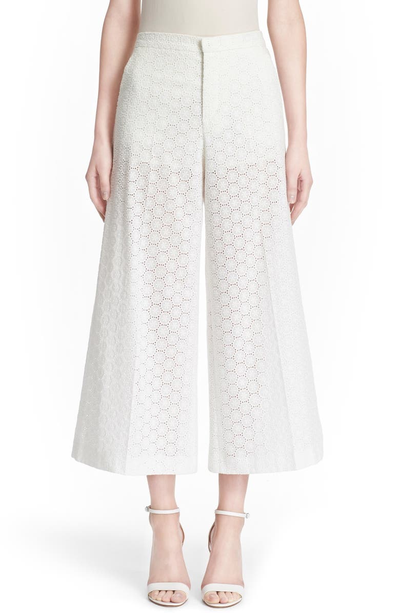 RED Valentino Wide Leg Sangallo Lace Pants | Nordstrom
