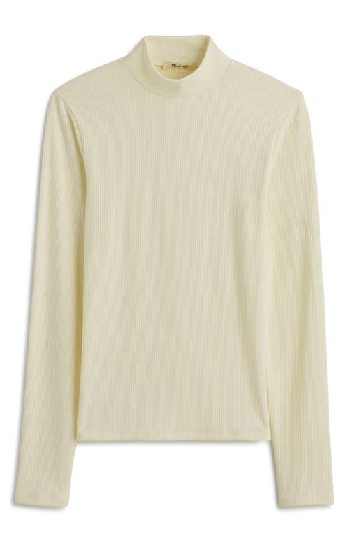 Shop Madewell Drapey Rib Mockneck Top In Winter White