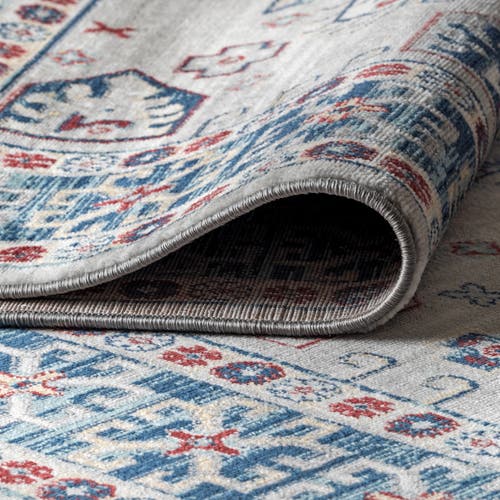 Jonathan Y Modern Persian Vintage Medallion Area Rug In Blue/light Grey