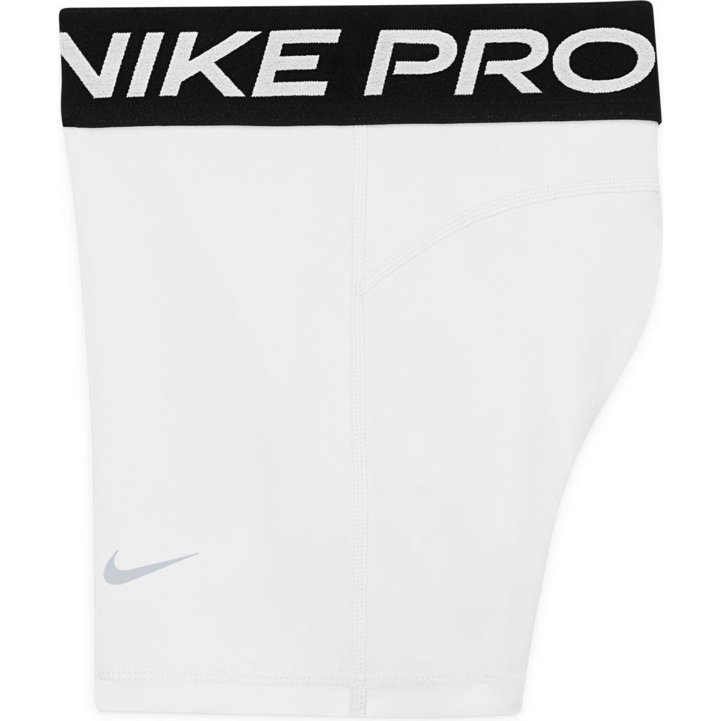 Nike Kids' Pro Shorts In White/pure Platinum