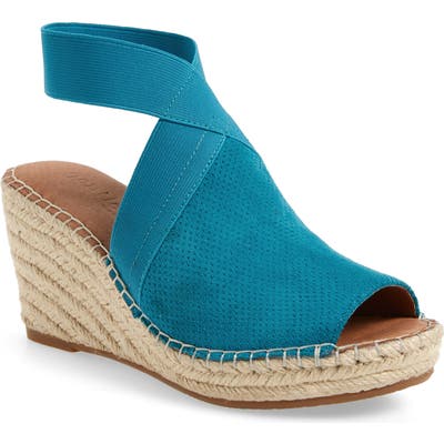 Gentle Souls Signature Colleen Espadrille Wedge- Blue