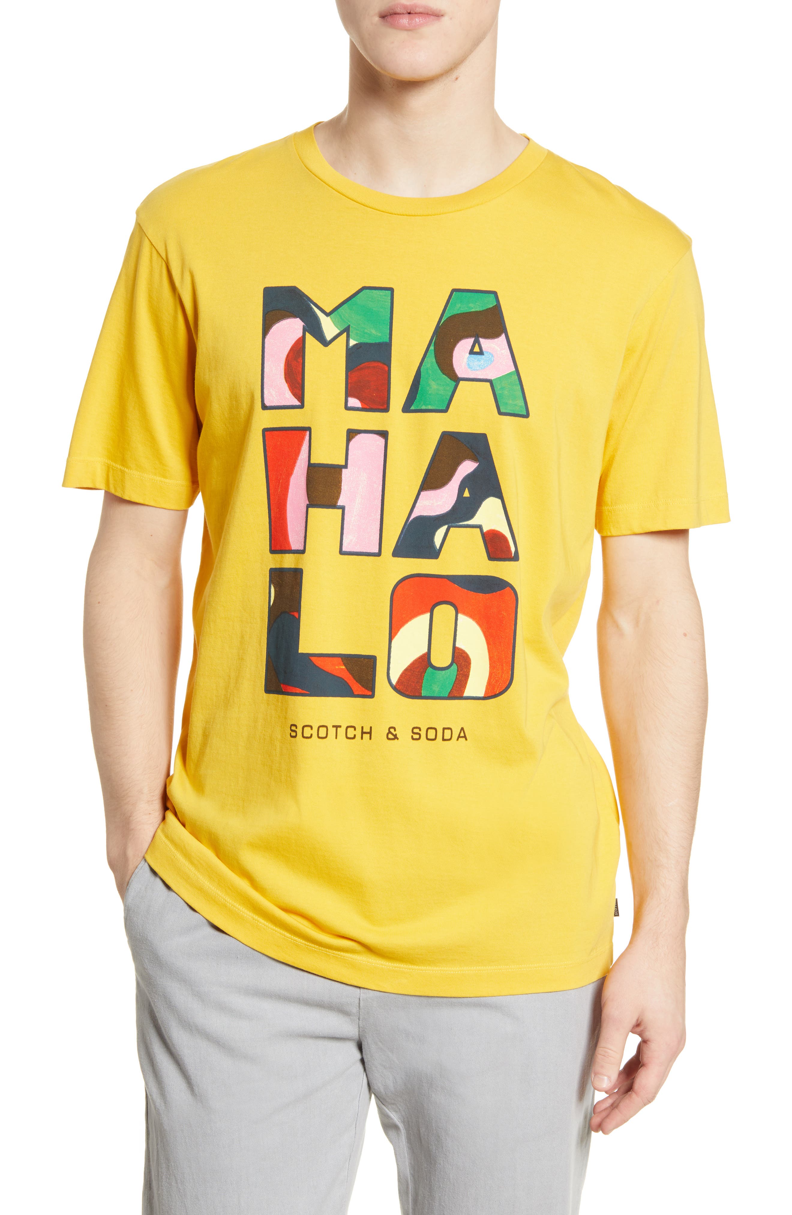 SCOTCH & SODA HAWAII ARTWORK GRAPHIC T-SHIRT,8718859858438