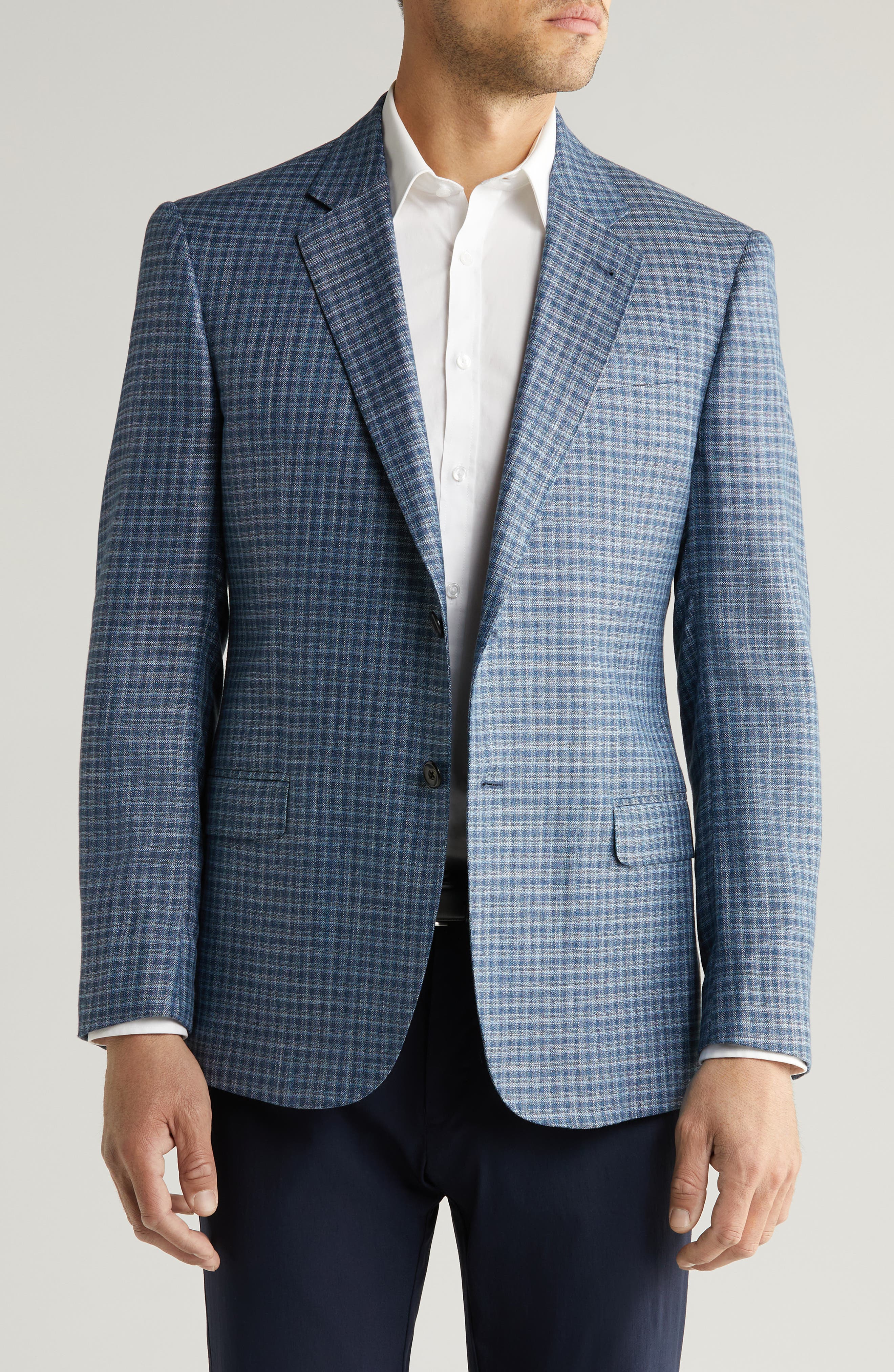 Comme des Garçons Girl Navy Check Trim Blazer