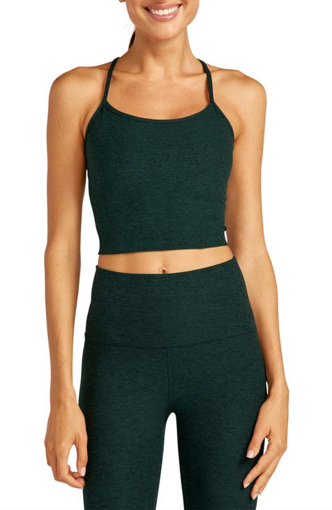 Beyond Yoga High Waisted Midi Legging in Forest Green