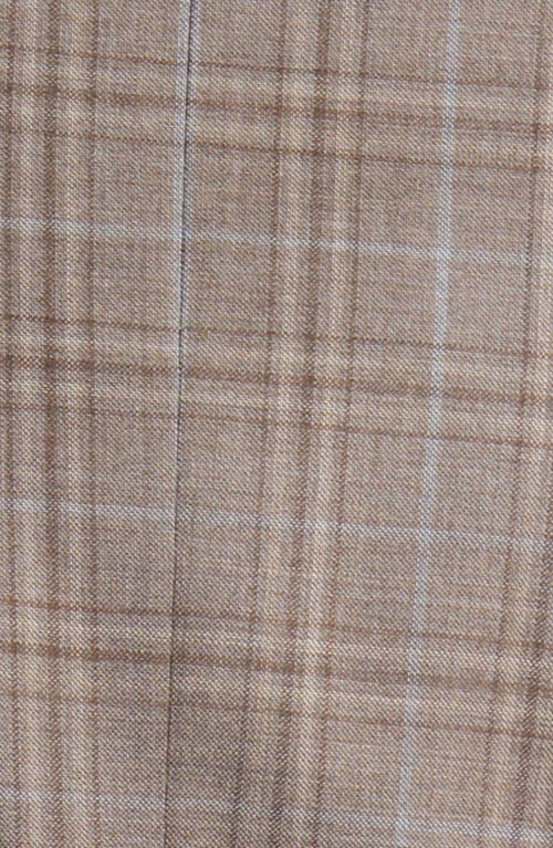 Shop Canali Siena Regular Fit Plaid Wool Sport Coat In Beige