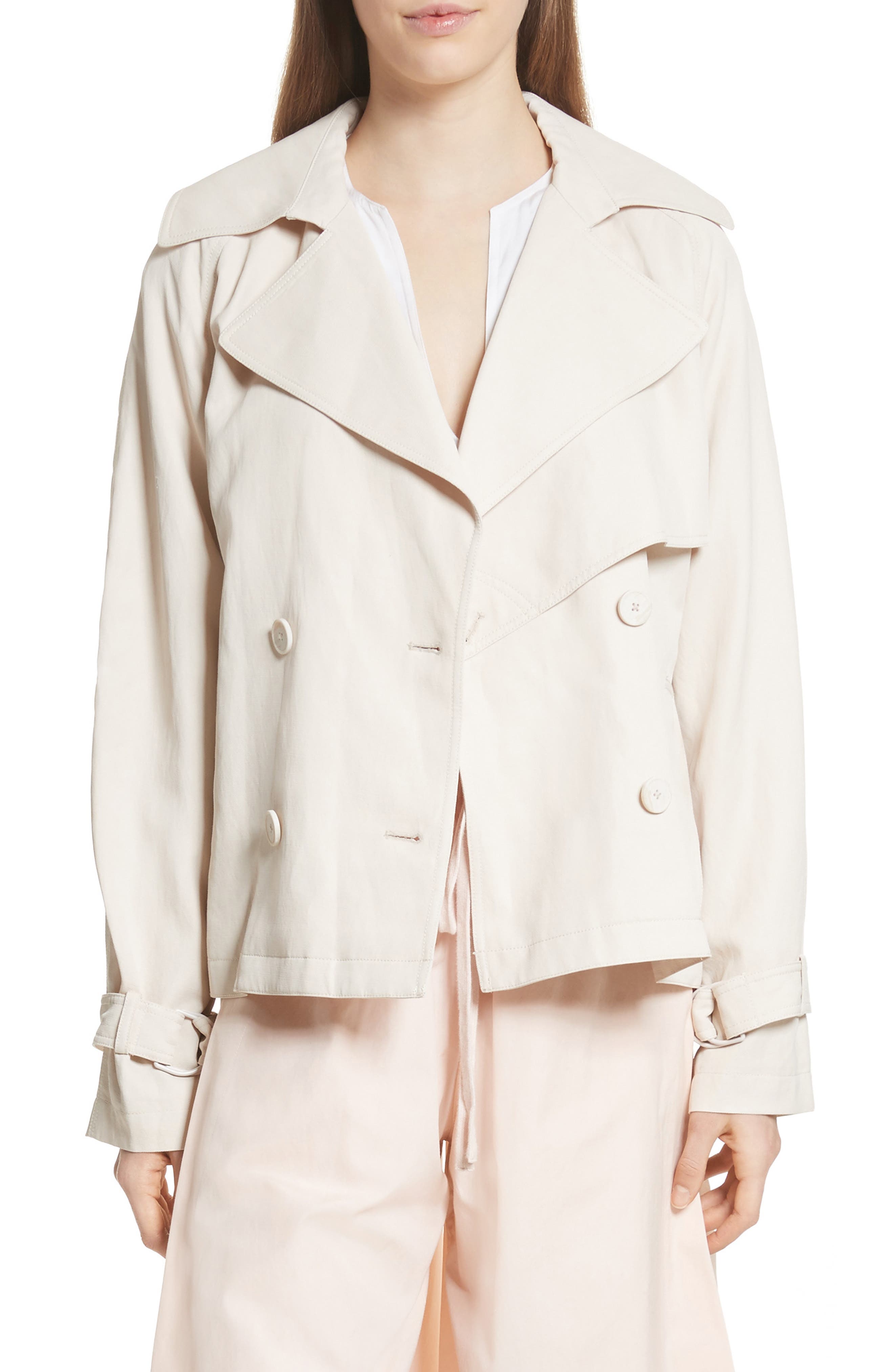 vince cropped lapel jacket