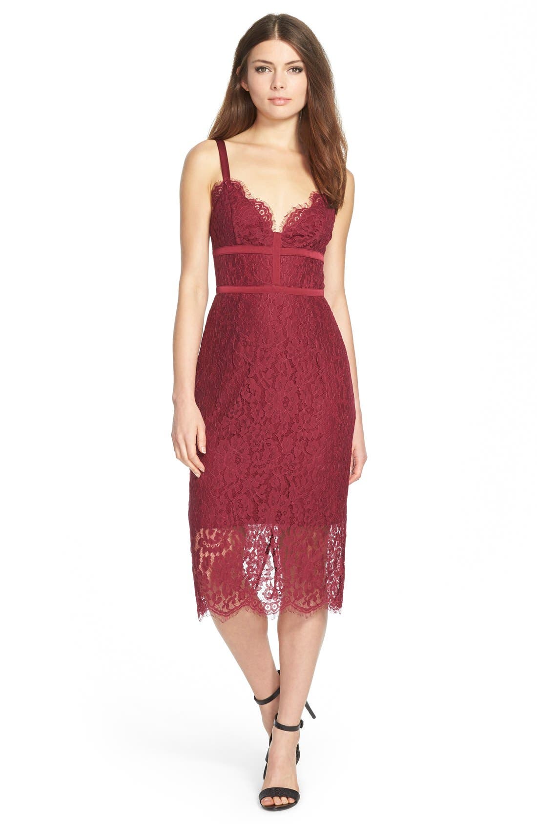 Keepsake the Label 'Interlude' Lace Midi Dress Nordstrom