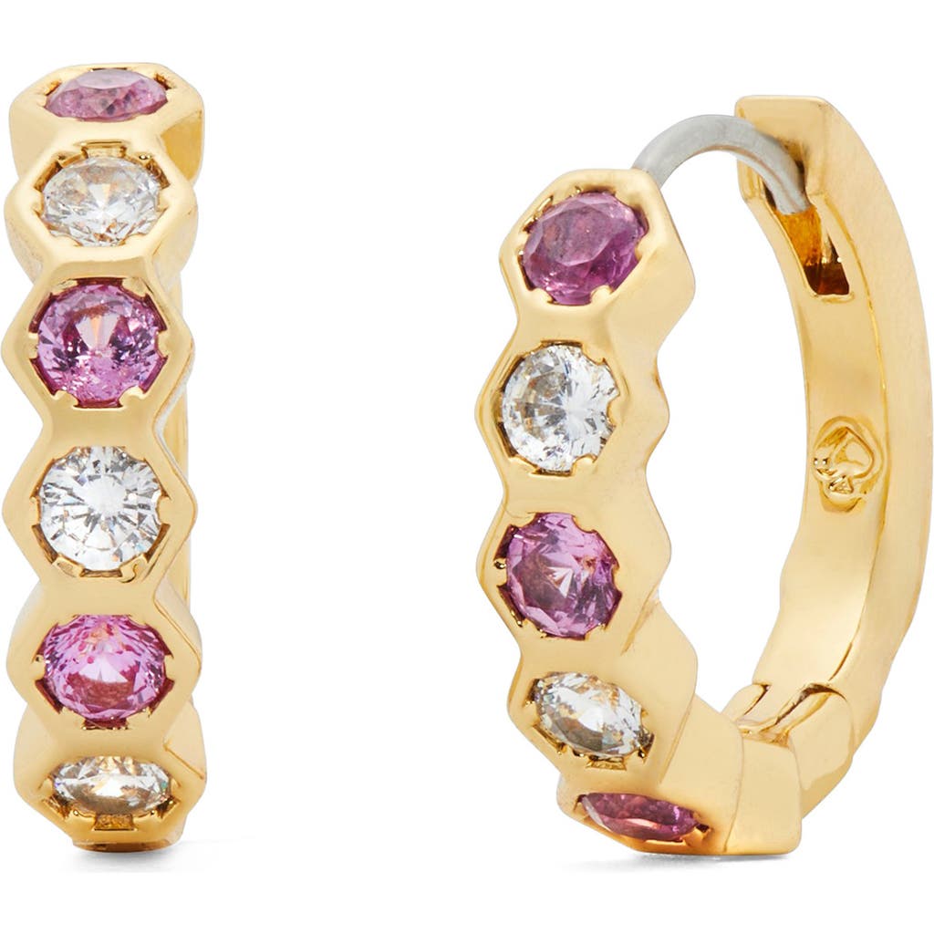 Kate Spade New York Hexagon Huggie Earrings In Gold