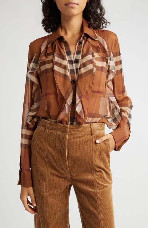 Burberry ruffle shirt hotsell