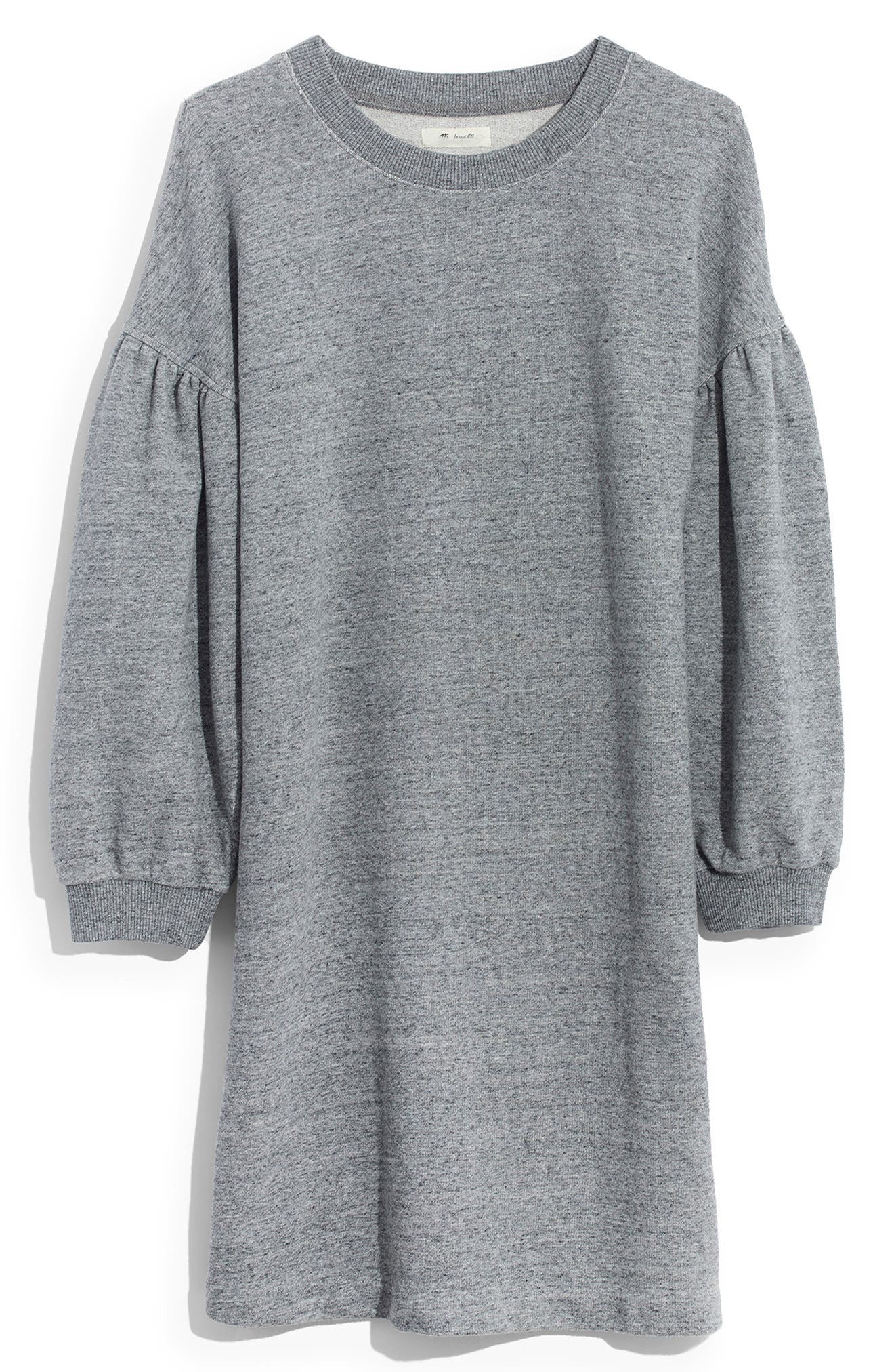 madewell bubble sleeve sweatshirt dress