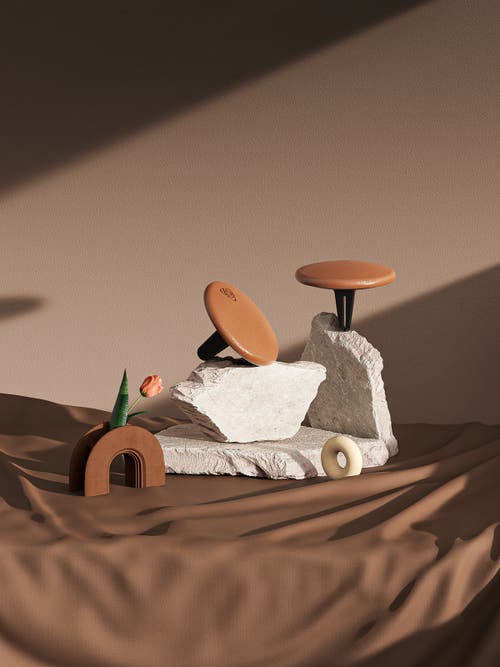 Delfino Sage Camel Lambskin Car Diffuser And Insert In Tesla