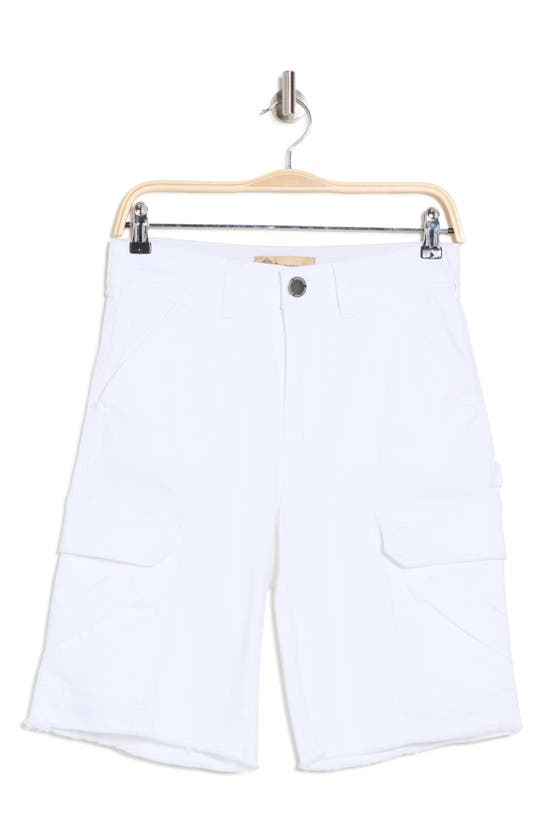 Shop Democracy Cargo Bermuda Shorts In White