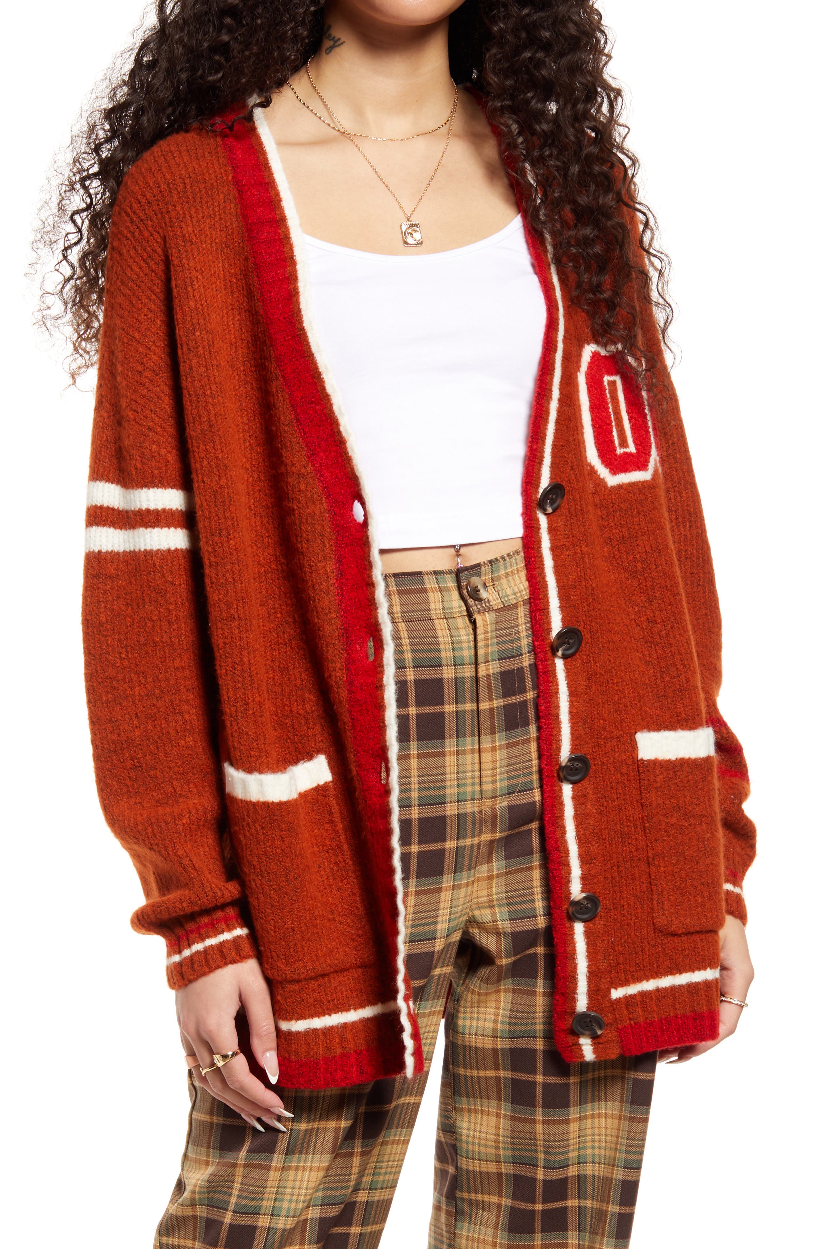 women's varsity cardigan