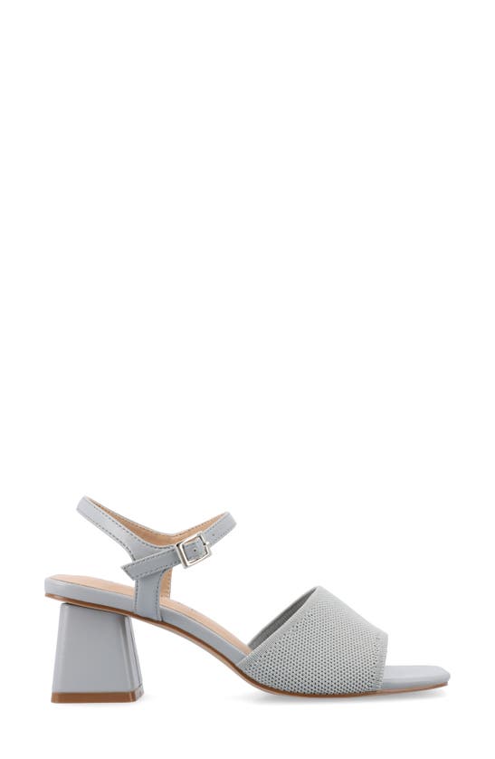 Journee Collection Knit Block Heel Sandal In Blue