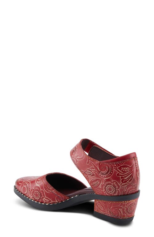 L'artiste By Spring Step Jazzberry Ankle Strap Pump In Red Multi