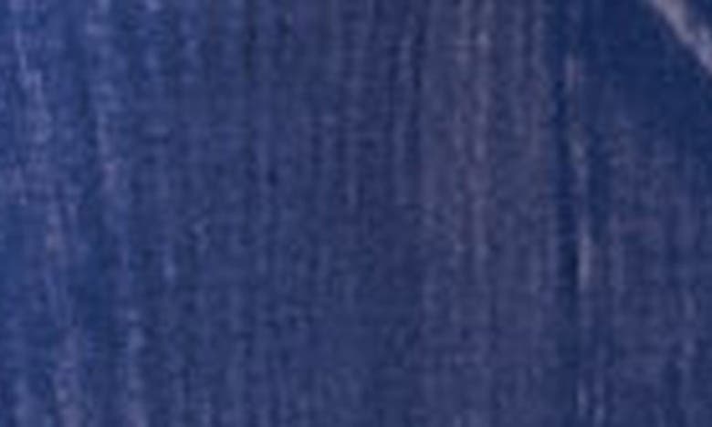 Topshop Acid Wash Ruched Side Midi Dress In Blue In Medium Blue