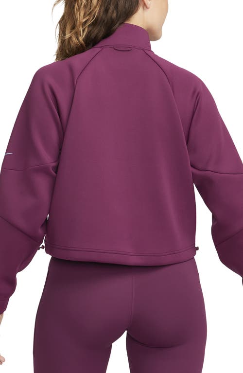 Shop Nike Dri-fit Prima Half Zip Pullover In Bordeaux/black
