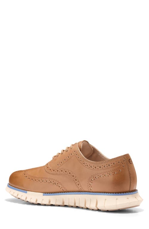 Shop Cole Haan Zerøgrand Remastered Wingtip Derby Sneaker In Farro/vanilla