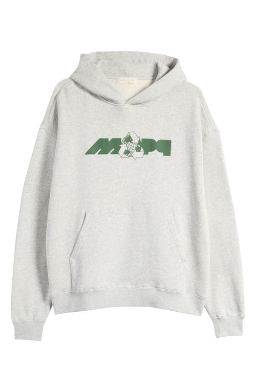 Museum Of Peace And Quiet Museum Of Peace & Quiet Recycle Logo Graphic Cotton Hoodie In Heather Grey