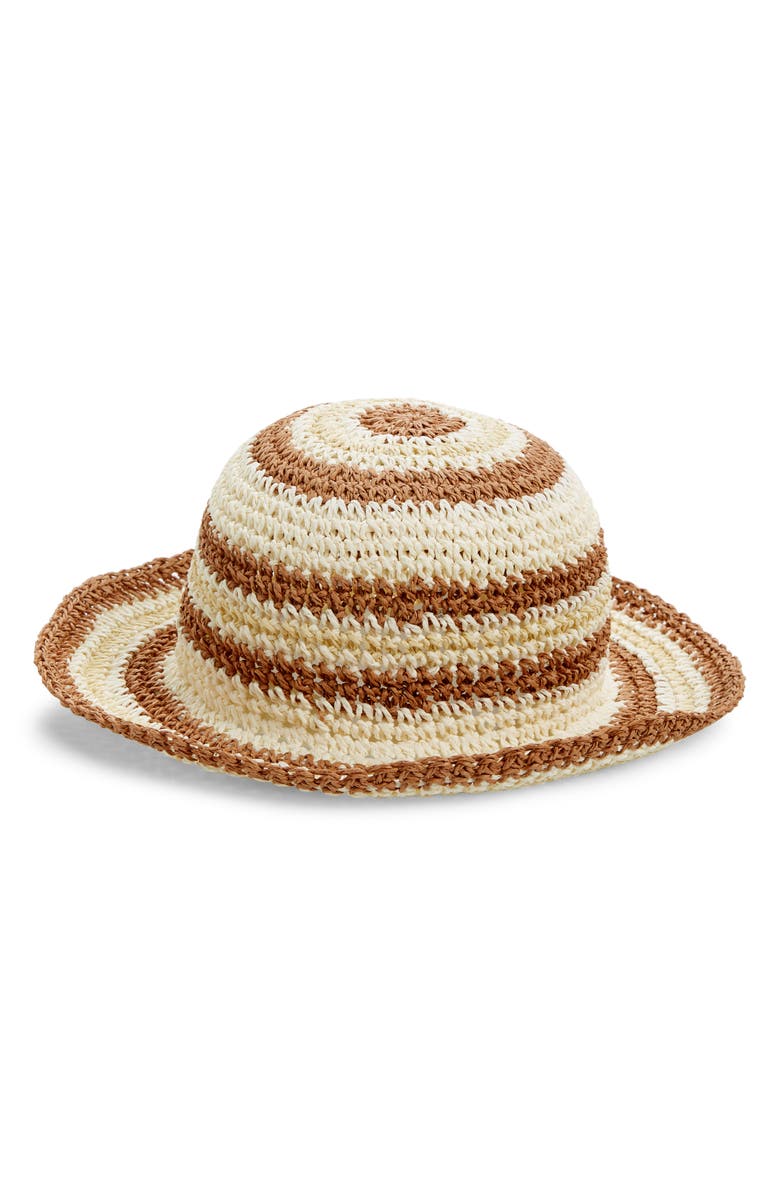 Treasure & Bond Stripe Raffia Packable Bucket Hat | Nordstrom