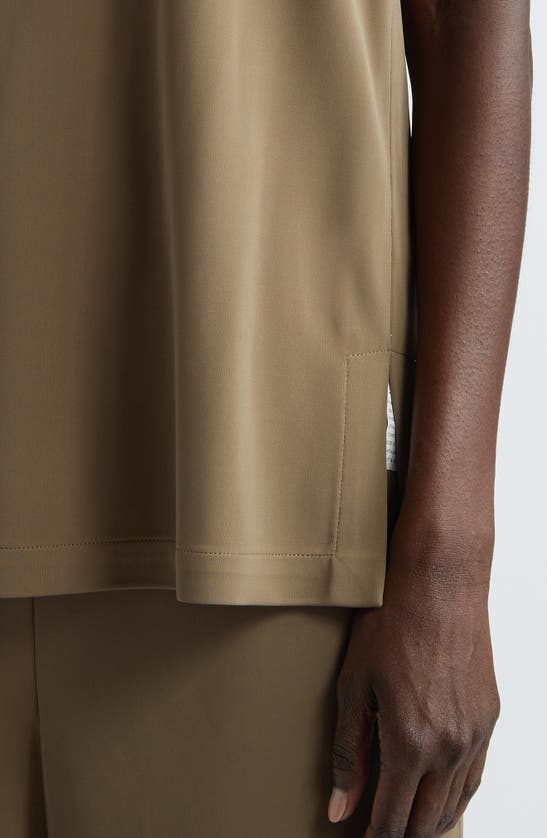 Shop Lafayette 148 New York Boat Neck Sleeveless Top In Concrete