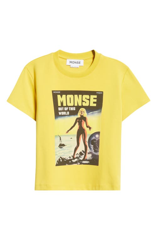 Shop Monse Lady Graphic T-shirt In Yellow