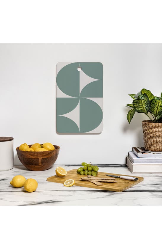 Deny Designs Bold Minimalism Cxii Bamboo Cutting Board In Green