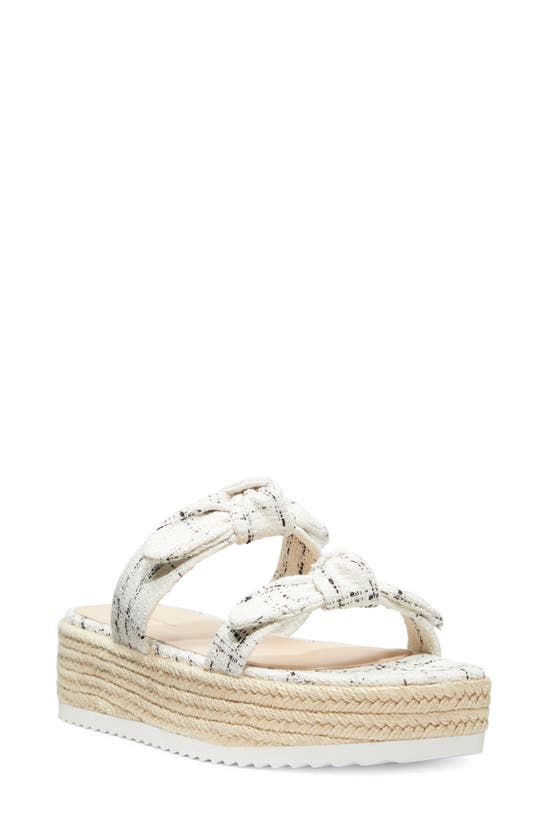 Stuart Weitzman Bandeau Espadrille Flatform Sandal In Cream