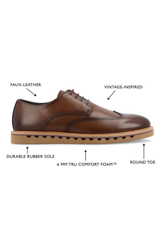 Vance Co. Evander Tru Comfort Wingtip Derby In Brown