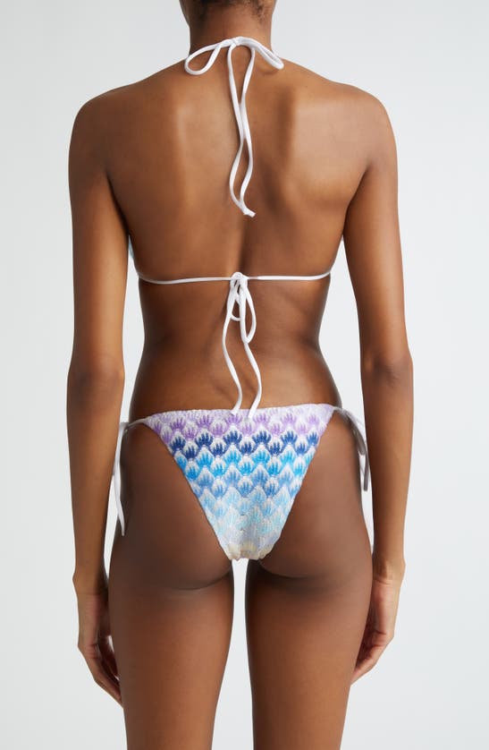 Shop Missoni Gradient Triangle Two-piece Swimsuit In Degrade Blue Shades