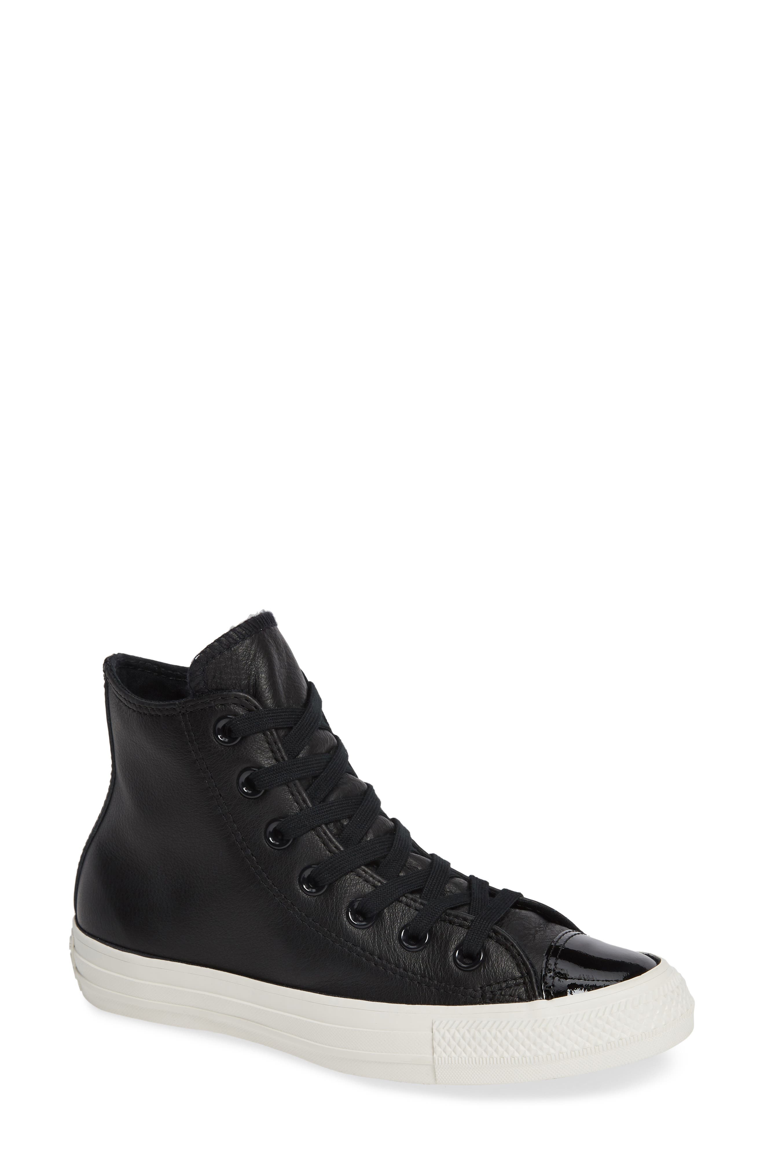 Leather Patent High Top Sneaker (Women 